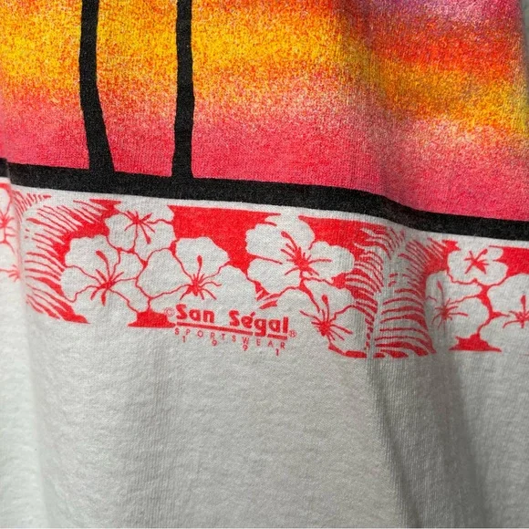 90s Vintage San Diego Cali Sunset Wrap Around T-Shirt 1991 Single Stitch - Picture 6 of 11